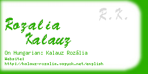 rozalia kalauz business card