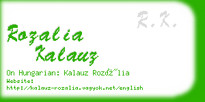 rozalia kalauz business card